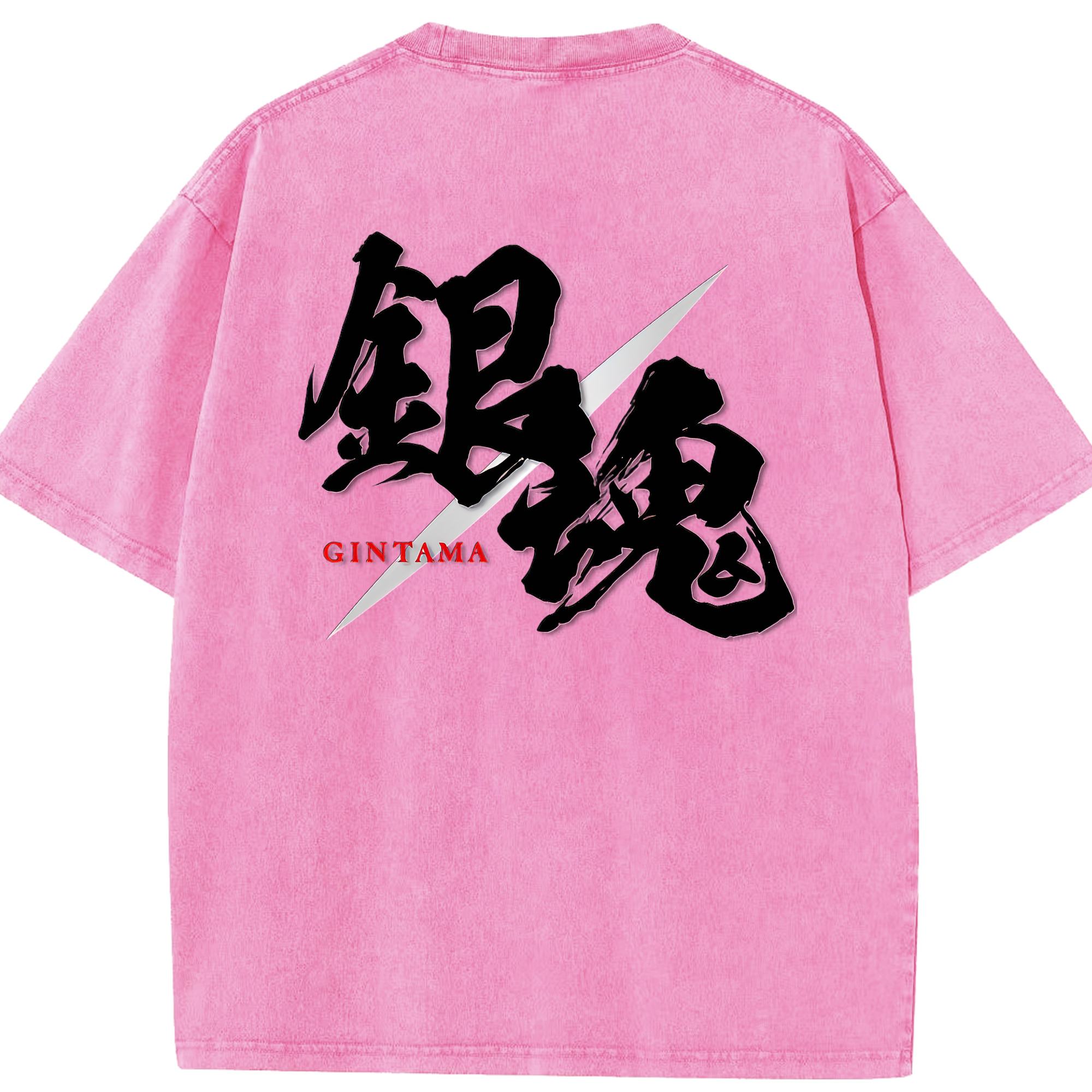 （画像用） ぎんたま 坂田銀時（さかたぎんとき） 神楽 志村新八（しむら しんぱち） GINTAMA Sakata Gintoki Kagura Shimura Shinpachi 綿100% ヴィンテージ風 半袖Tシャツ（背面プリント）